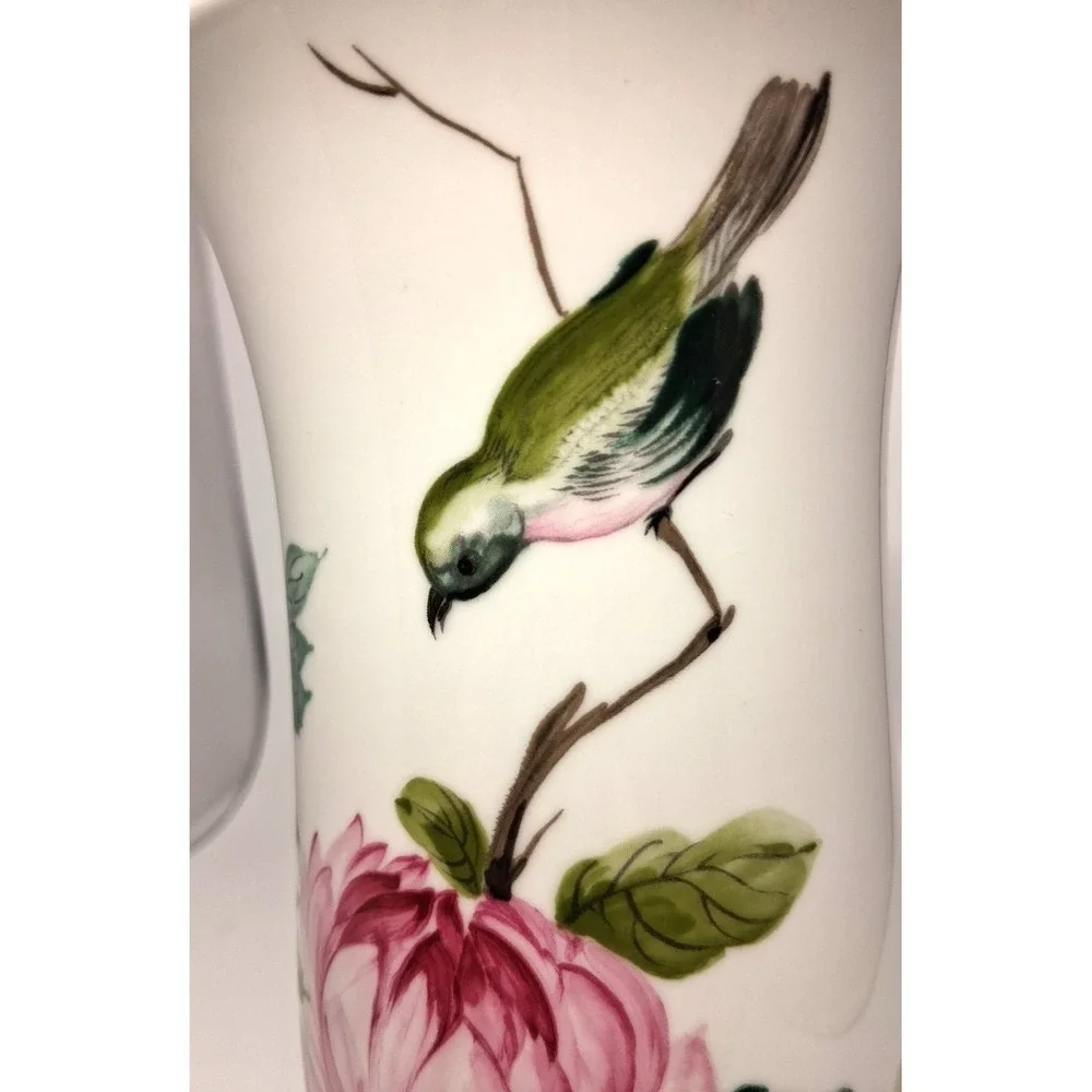 Kaiser Porcelain Vase by A.K.Kaiser CO made in Germany Bird w/Flower